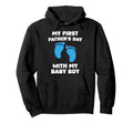 My First Fathers Day My New Dad Gift Hoodie - Streetwear Style Men Women - T-Shirt, Sweatshirt, Hoodie