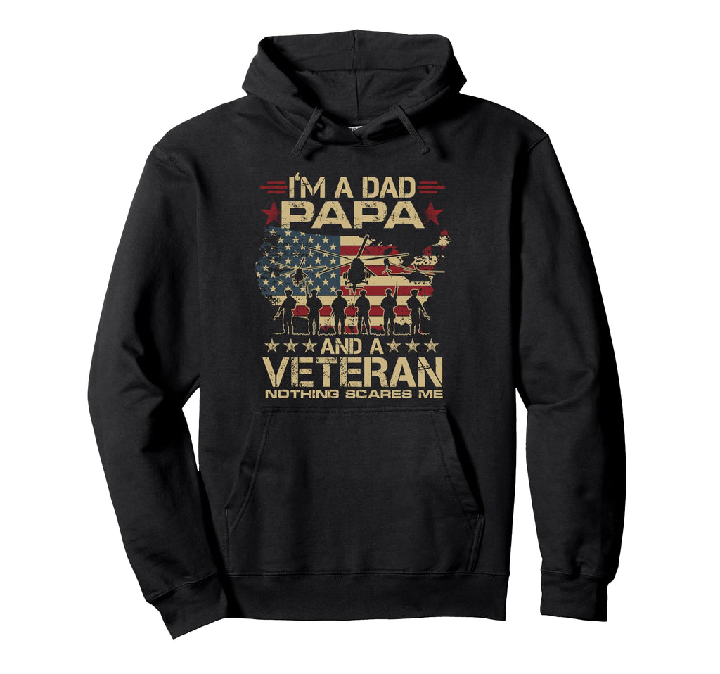 Im Dad Grandpa And Veteran Veterans Fathers Hoodie - Graphic Print Unisex - T-Shirt, Sweatshirt, Hoodie