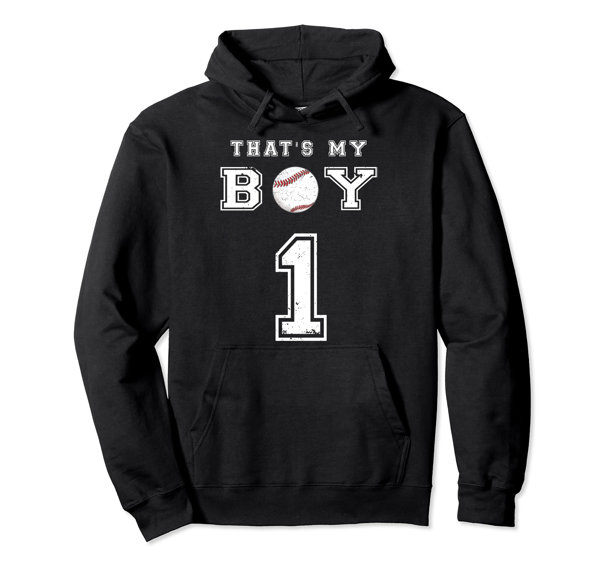 Thats My Baseball 1 Jersey Number Mom Dad Hoodie - Graphic Print Unisex - T-Shirt, Sweatshirt, Hoodie