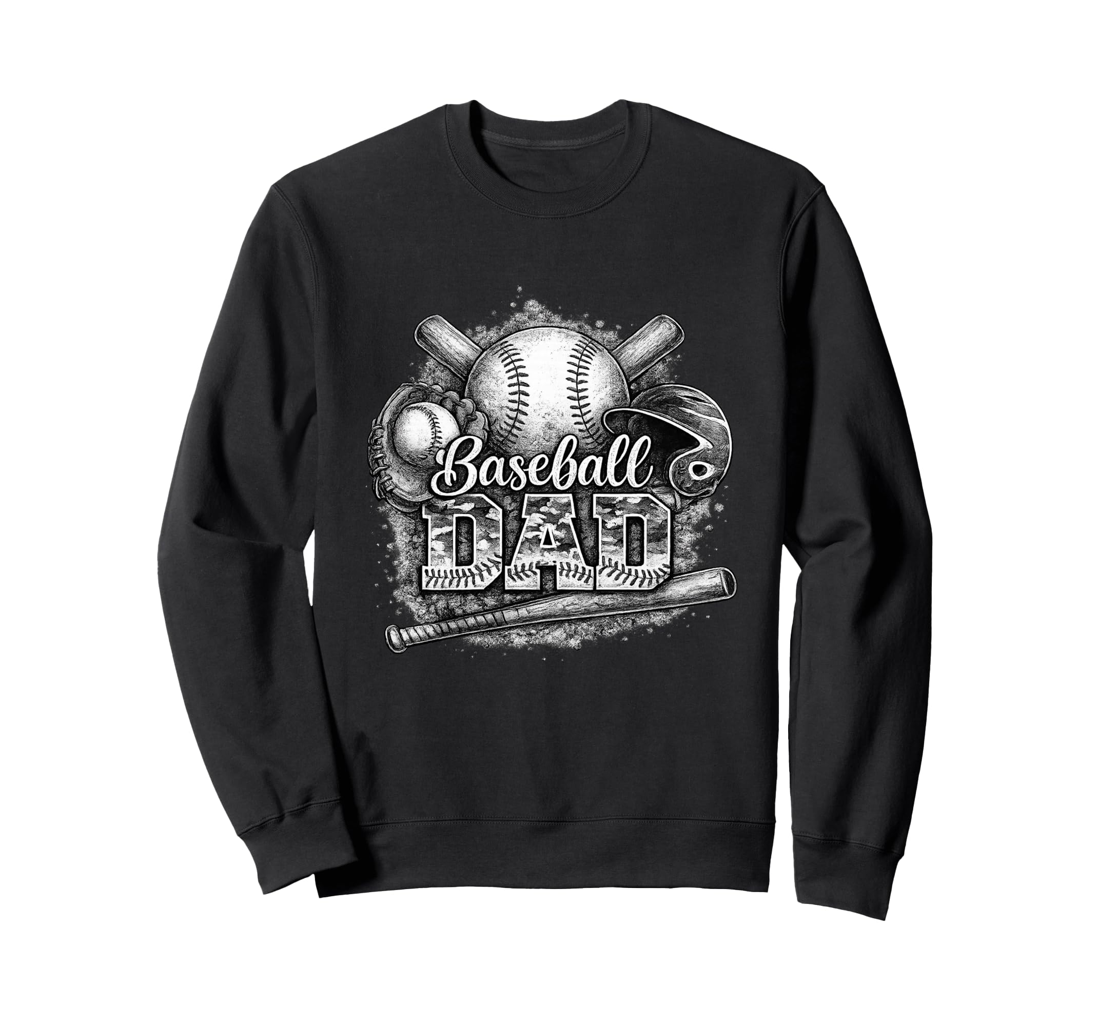 Baseball Dad Funny Fathers Day Sweatshirt - Custom Art Print Unisex - T-Shirt, Sweatshirt, Hoodie