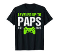 Mens Leveled Up To Paps Est 2023 T-Shirt - Aesthetic Graphic Men Women - T-Shirt, Sweatshirt, Hoodie