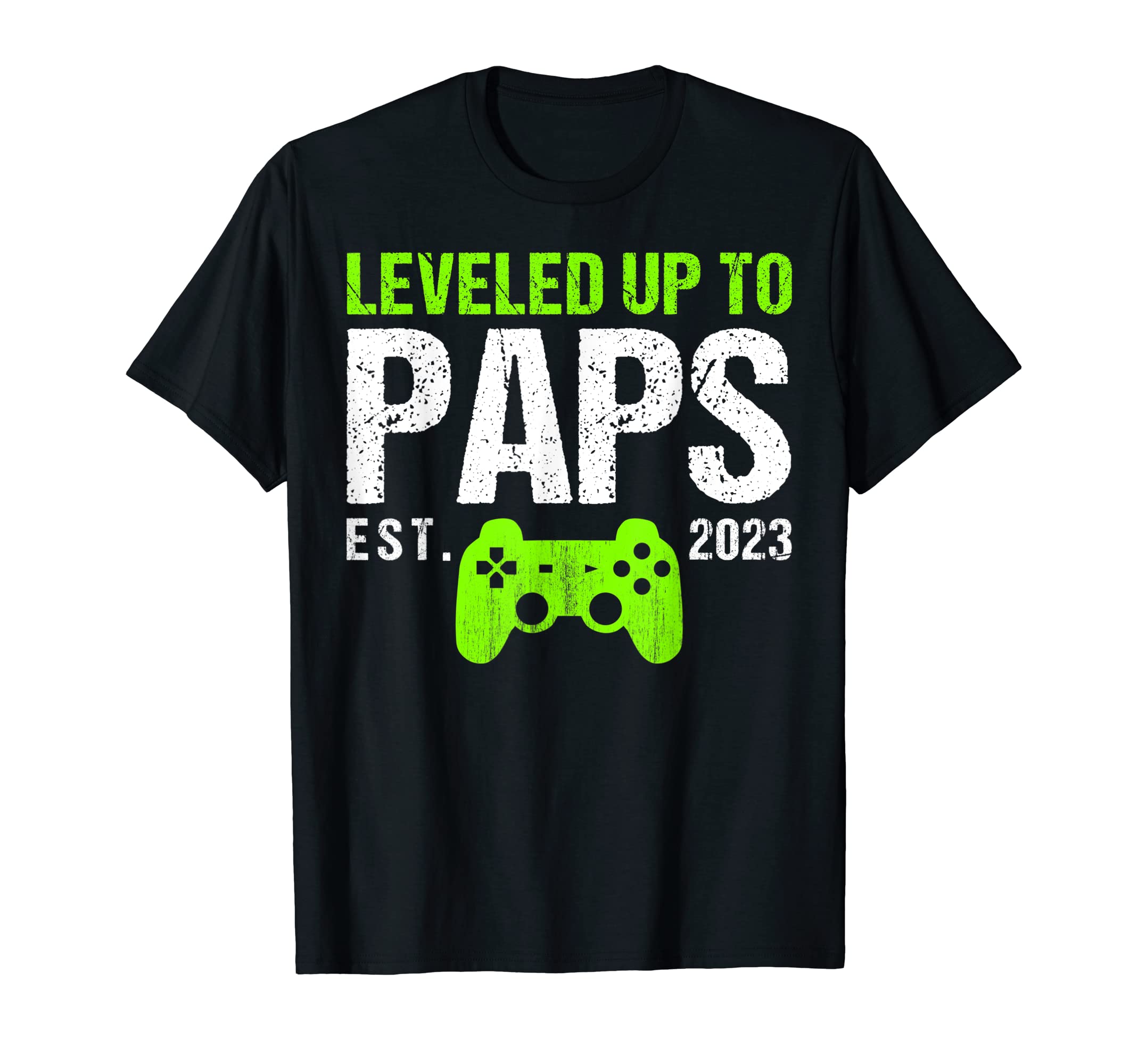 Mens Leveled Up To Paps Est 2023 T-Shirt - Aesthetic Graphic Men Women - T-Shirt, Sweatshirt, Hoodie
