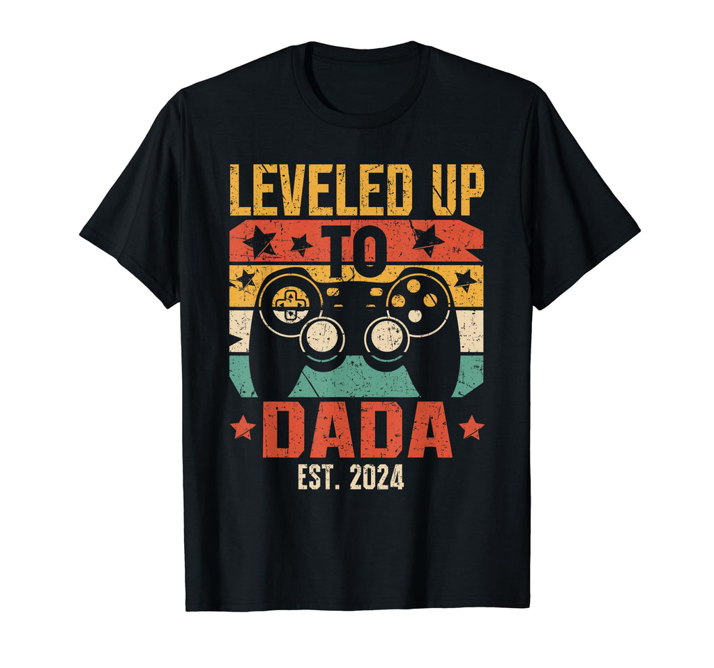 Leveled Up To Dada 2024 Pregnancy T-Shirt - Unique Graphic Men Women - T-Shirt, Sweatshirt, Hoodie