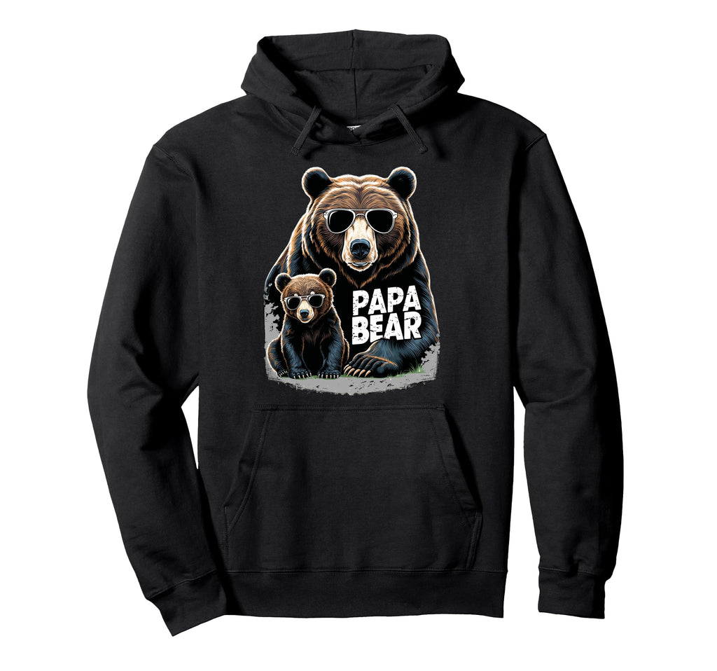 Papa Bear Husband Father Family Fathers Hoodie - Fun Novelty Design Unisex - T-Shirt, Sweatshirt, Hoodie