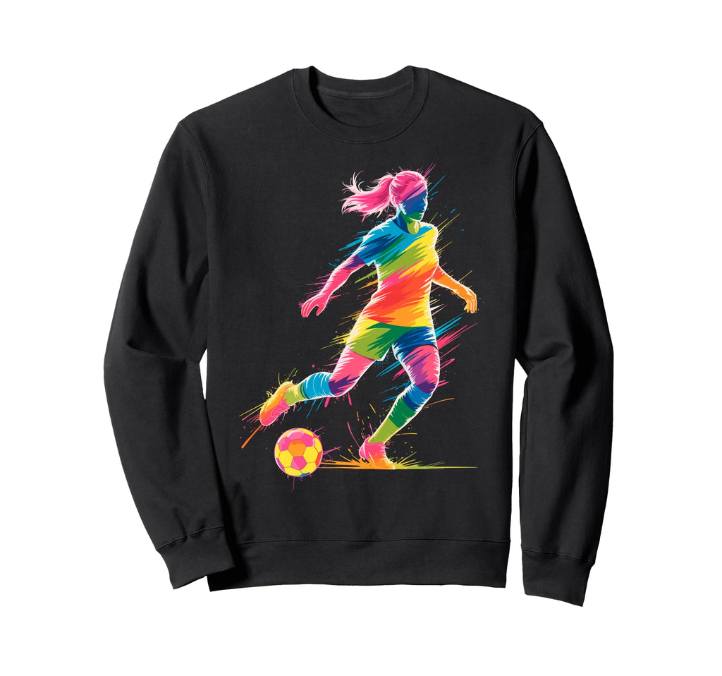 Colorful Funny Soccer Fan Dad Mom Sweatshirt - Custom Art Print Men Women - T-Shirt, Sweatshirt, Hoodie