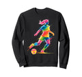 Colorful Funny Soccer Fan Dad Mom Sweatshirt - Custom Art Print Men Women - T-Shirt, Sweatshirt, Hoodie