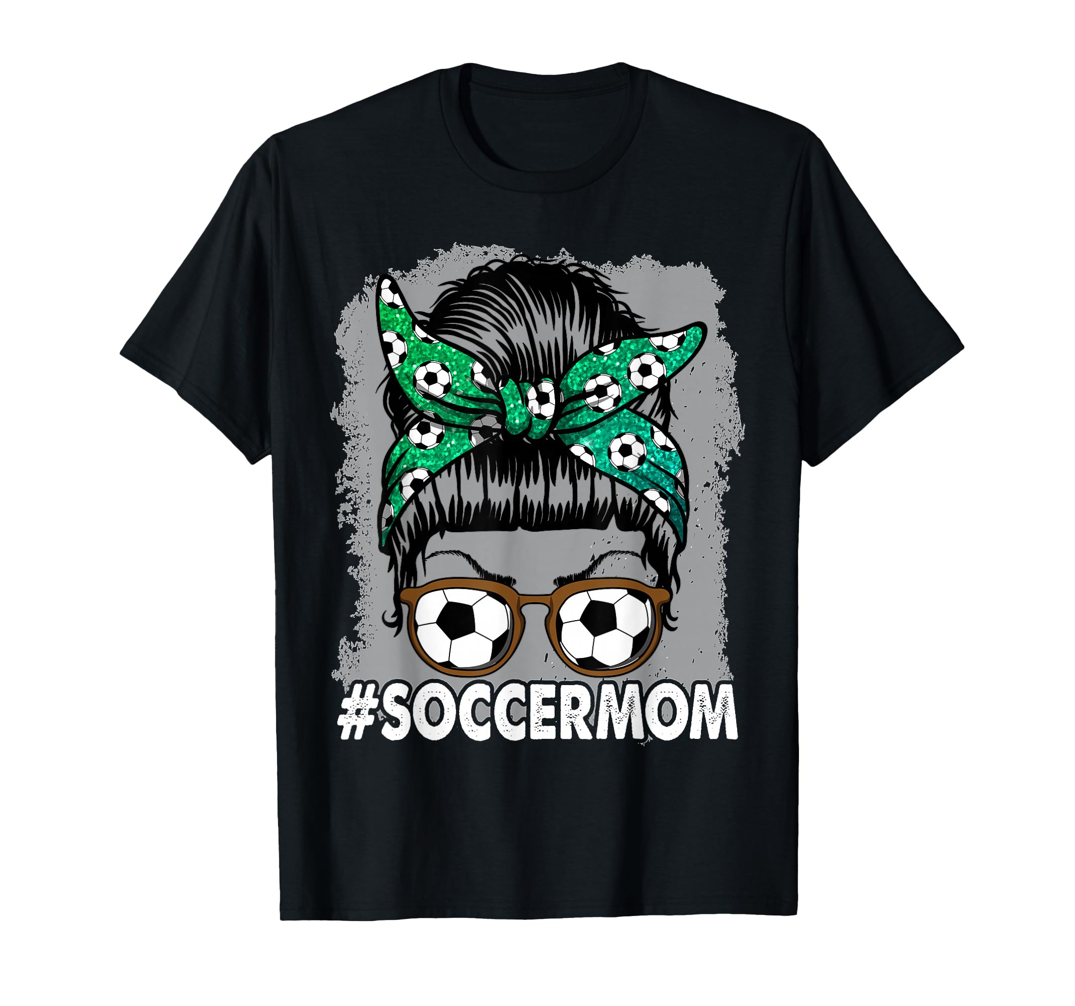 Soccer Mom Messy Bun Sports Momlife T-Shirt - Minimalist Print Men Women - T-Shirt, Sweatshirt, Hoodie