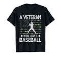 Veteran Who Loves Baseball Patriotic T-Shirt - Fun Novelty Design Unisex - T-Shirt, Sweatshirt, Hoodie