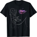 Female Minimalist Face Art Pink Flower Eye Lashes - Adult & Kids T-Shirts, Sweatshirts & Hoodies apparel design preview 1