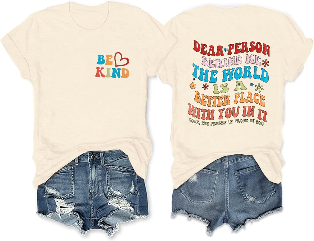 Be Kind Womens Cute Graphic Blessed Kindness Short - Adult & Kids T-Shirts, Sweatshirts & Hoodies apparel design preview 1