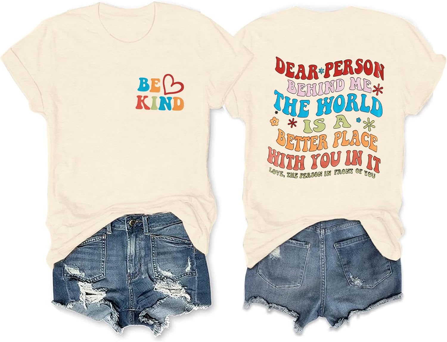 Be Kind Womens Cute Graphic Blessed Kindness Short - Adult & Kids T-Shirts, Sweatshirts & Hoodies apparel design preview 1