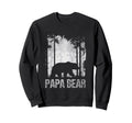 Papa Bear Silhouette Forest Sweatshirt - Unique Graphic for Adults - T-Shirt, Sweatshirt, Hoodie