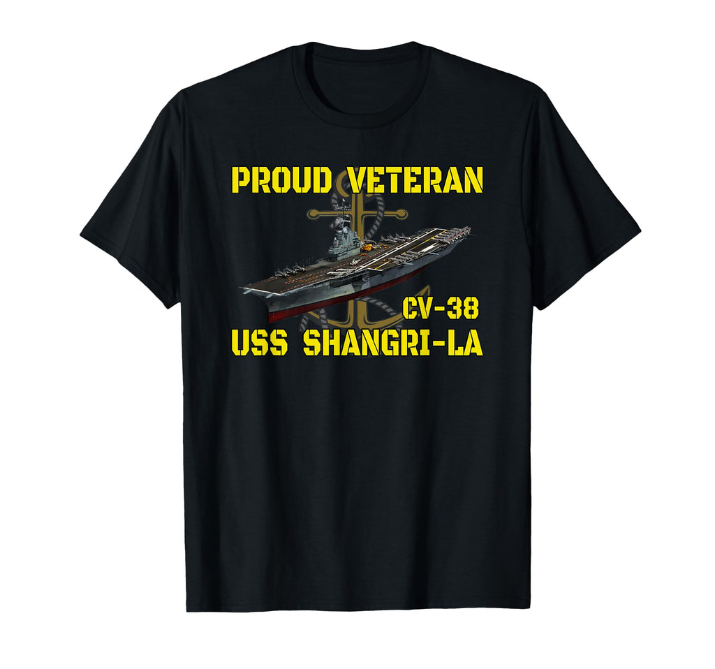 Aircraft Carrier Uss Shangri La Cv 38 T-Shirt - Trendy Graphic Men Women - T-Shirt, Sweatshirt, Hoodie
