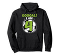 4 Year Old Birthday Soccer Themed Hoodie - Casual Everyday Wear for Adults - T-Shirt, Sweatshirt, Hoodie