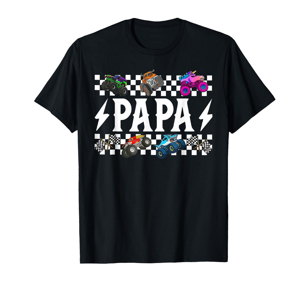Papa Monster Truck Family Crew T-Shirt - Aesthetic Graphic Men Women - T-Shirt, Sweatshirt, Hoodie