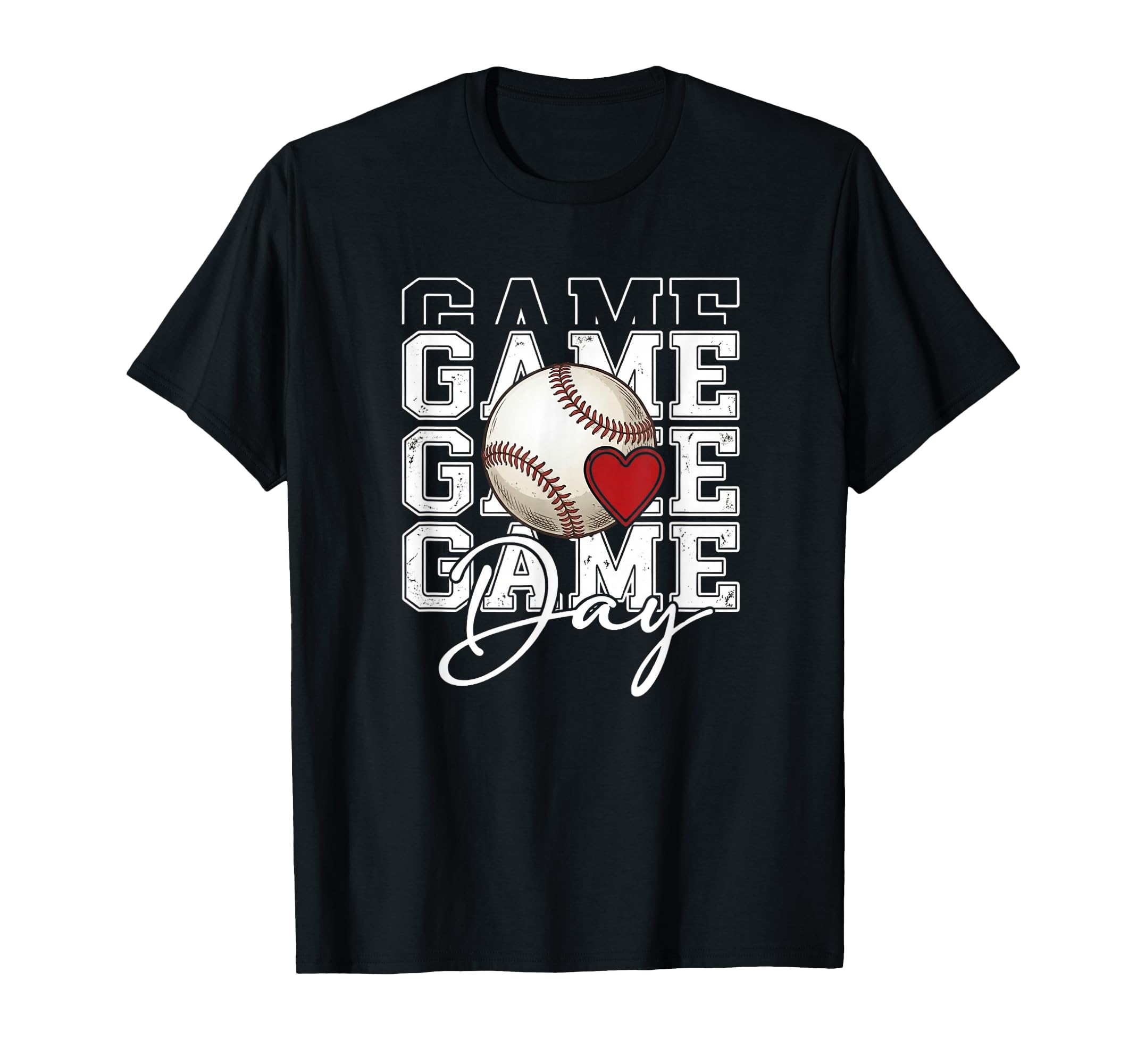 Baseball Game Day Spirit Heart Athlete T-Shirt - Trendy Graphic Men Women - T-Shirt, Sweatshirt, Hoodie