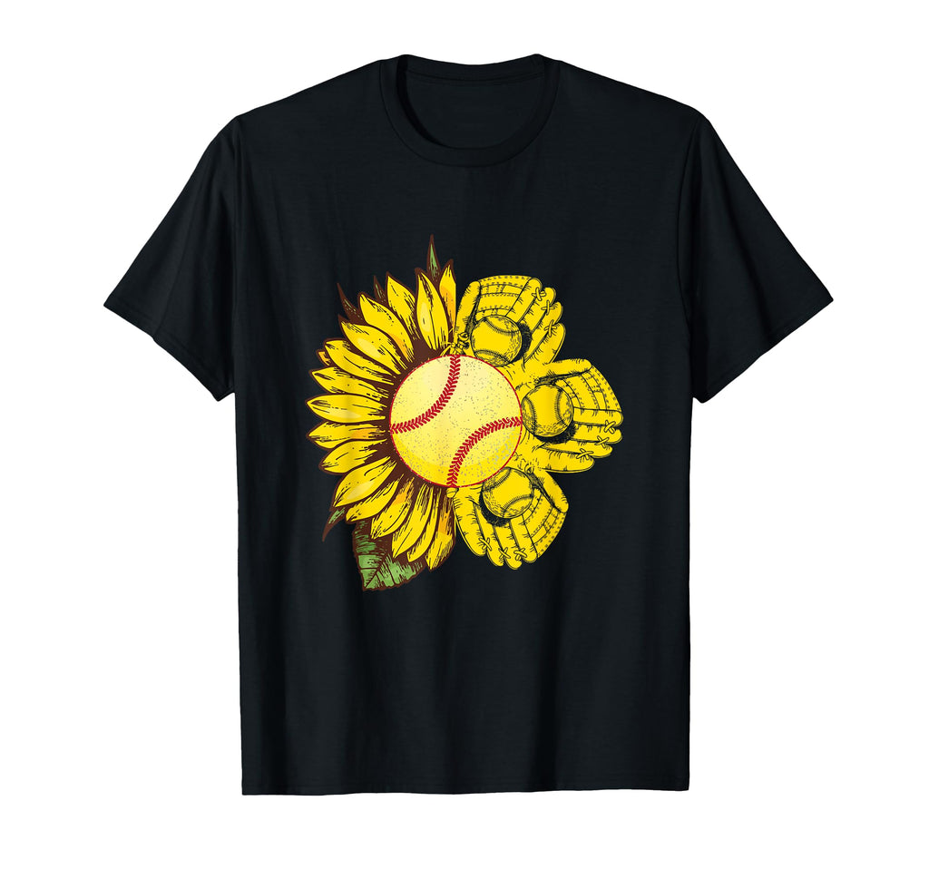 Softball Sunflower Mom Mother T-Shirt - Streetwear Style for Adults - T-Shirt, Sweatshirt, Hoodie