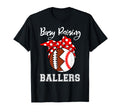 Busy Raising Ballers Funny Football T-Shirt - Unique Graphic Men Women - T-Shirt, Sweatshirt, Hoodie