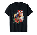Funny Horse Santa Hat Animal Equestrian T-Shirt - Trendy Graphic Unisex - T-Shirt, Sweatshirt, Hoodie