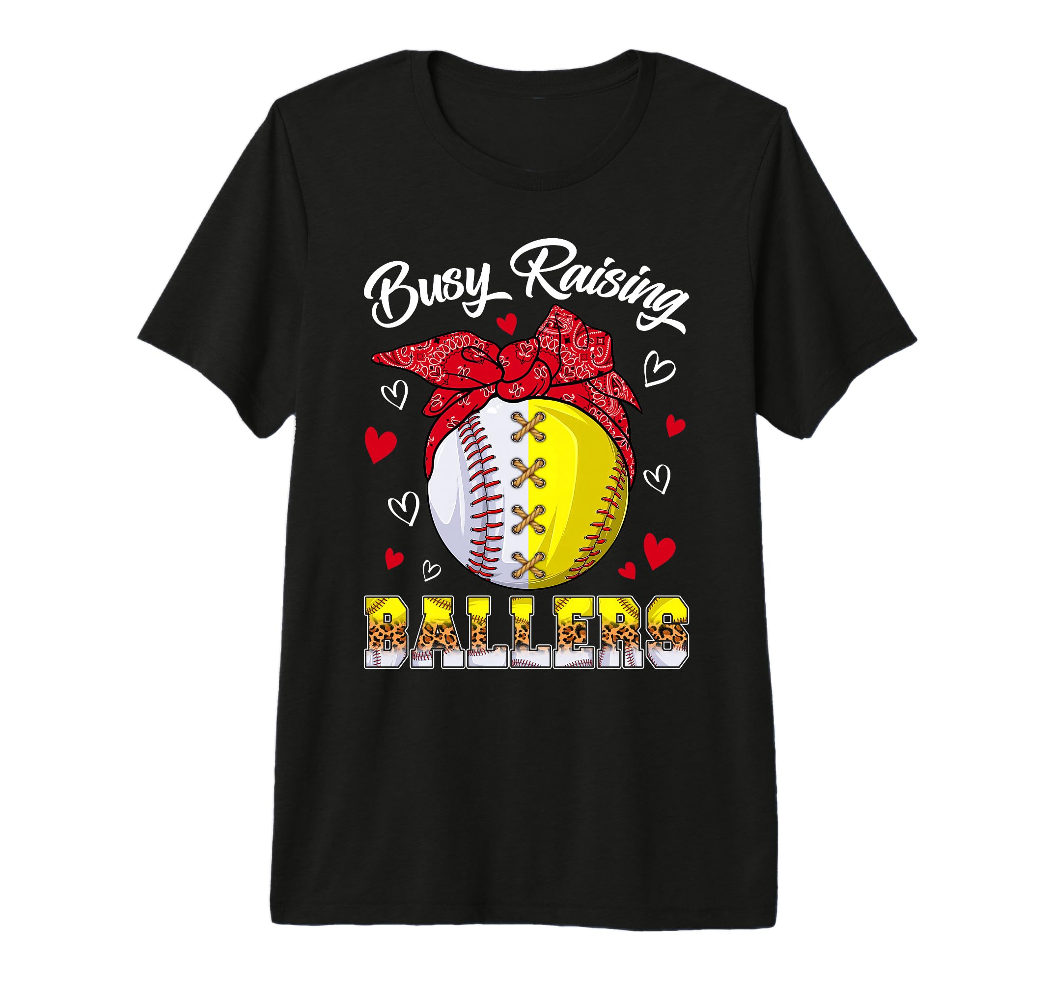 Busy Raising Ballers Baseball Softball T-Shirt - Graphic Print Unisex - T-Shirt, Sweatshirt, Hoodie