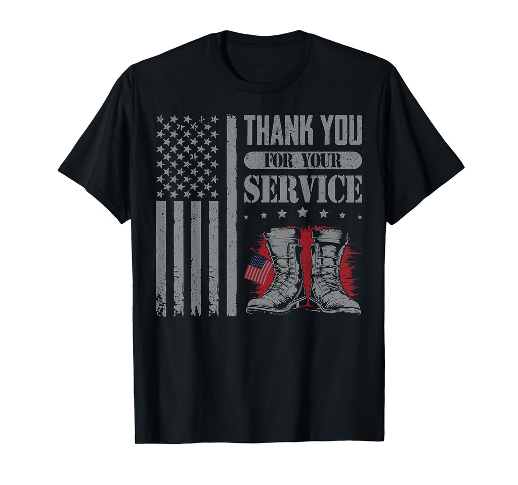 Thank You Your Service Patriotic T-Shirt - Minimalist Print for Adults - T-Shirt, Sweatshirt, Hoodie