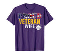 Proud Veteran Wife American Flag T-Shirt - Unique Graphic Men Women - T-Shirt, Sweatshirt, Hoodie