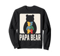 Autism Dad Papa Bear Autistic Child Sweatshirt - Fun Novelty Design Unisex - T-Shirt, Sweatshirt, Hoodie
