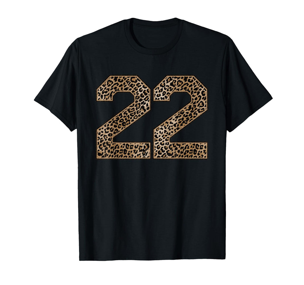 Leopard Number 22 Athlete Sports T-Shirt - Trendy Graphic for Adults - T-Shirt, Sweatshirt, Hoodie