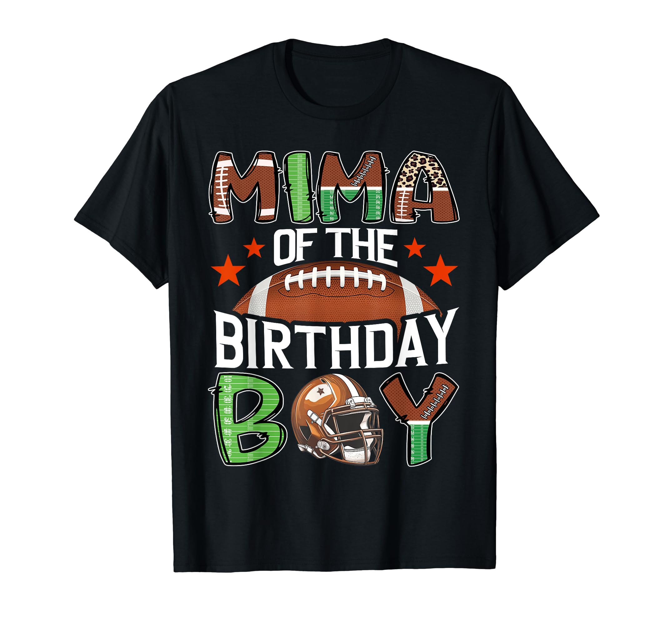 Mima Birthday Game Day Football T-Shirt - Custom Art Print Men Women - T-Shirt, Sweatshirt, Hoodie