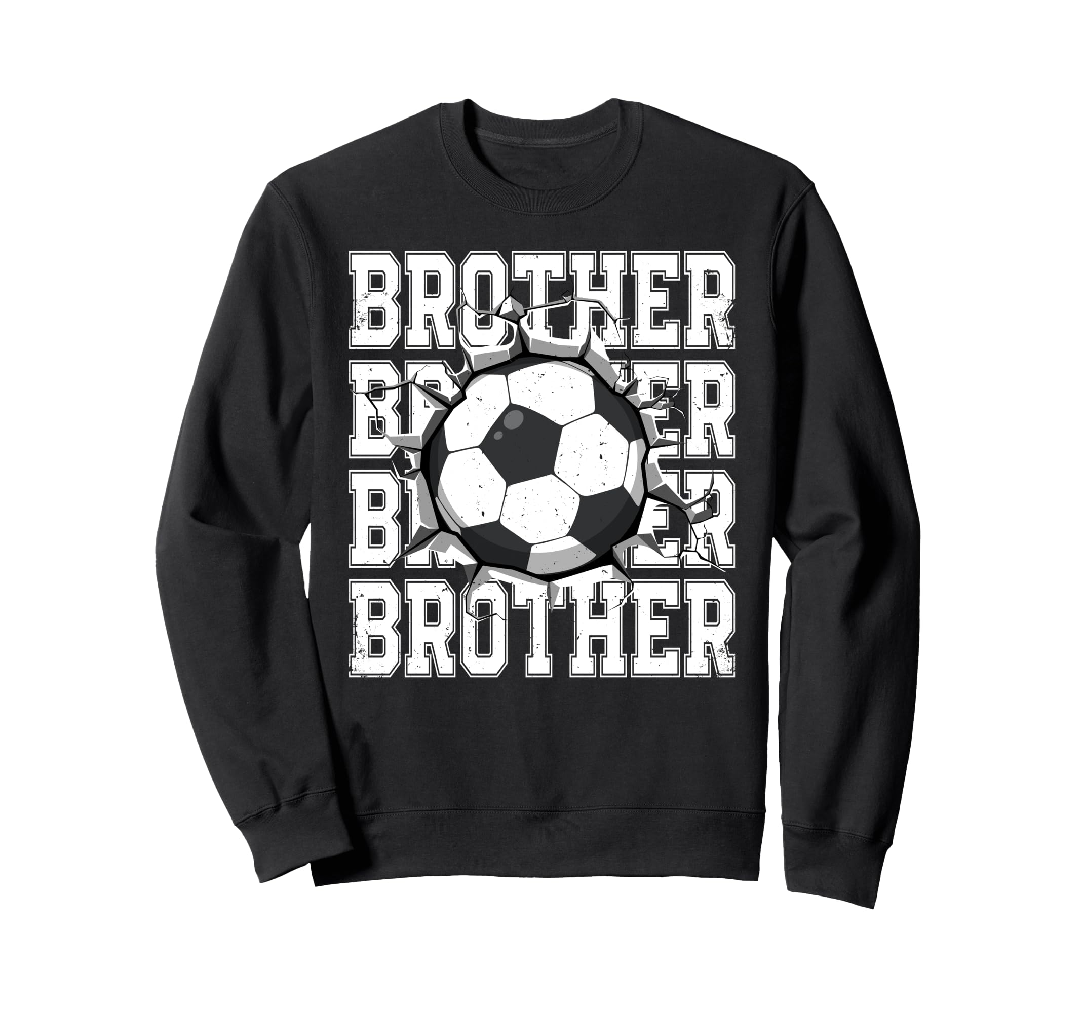 Soccer Brother Cracked Wall Family Sweatshirt - Graphic Print Men Women - T-Shirt, Sweatshirt, Hoodie