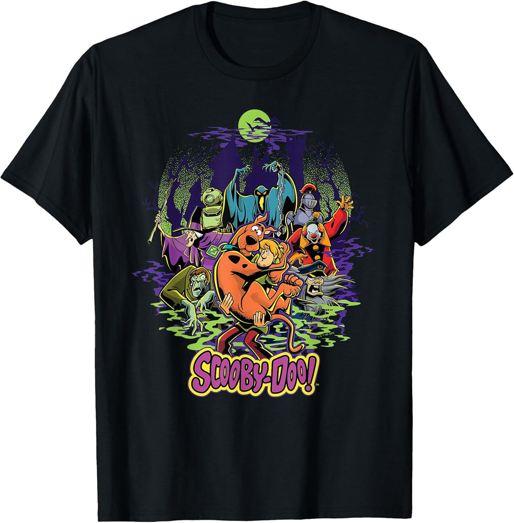 Scooby-Doo and Shaggy Chased by Monsters - Adult & Kids T-Shirts, Sweatshirts & Hoodies apparel design preview 1