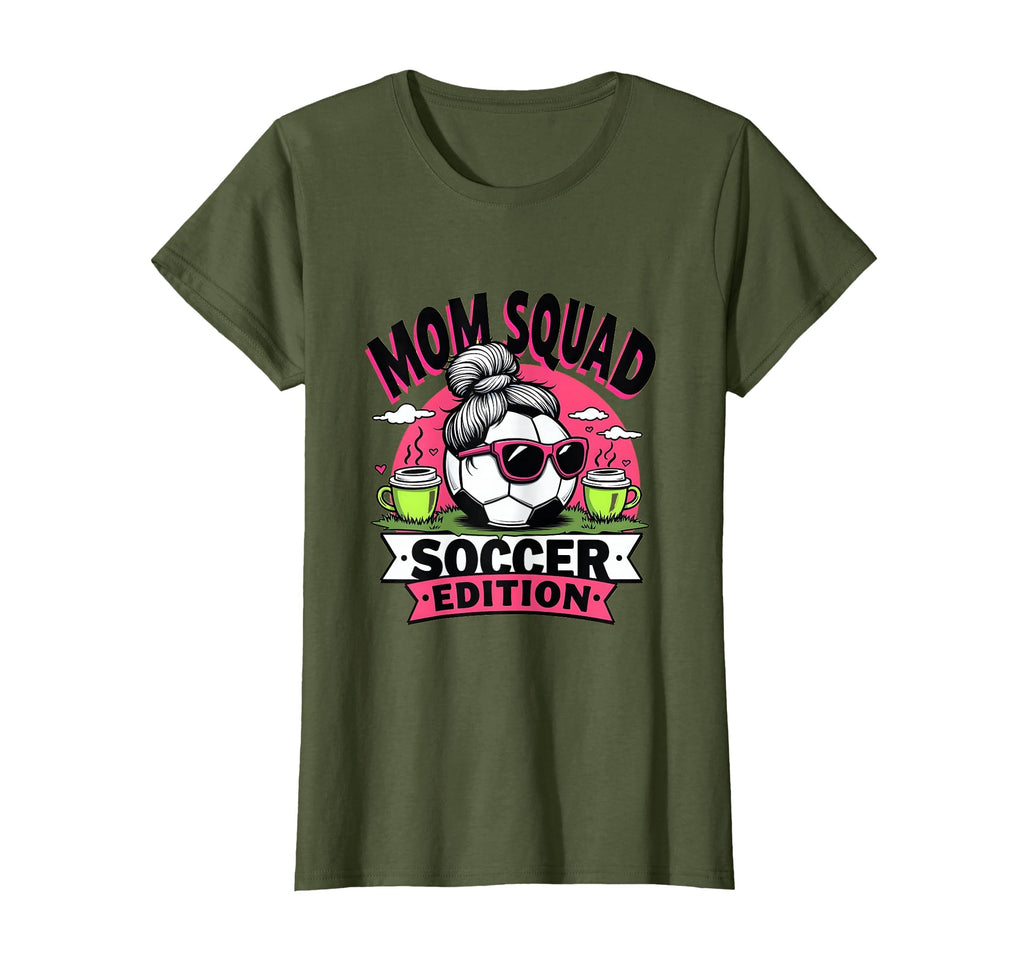 Mom Squad Soccer Team Spirit T-Shirt - Aesthetic Graphic for Adults - T-Shirt, Sweatshirt, Hoodie