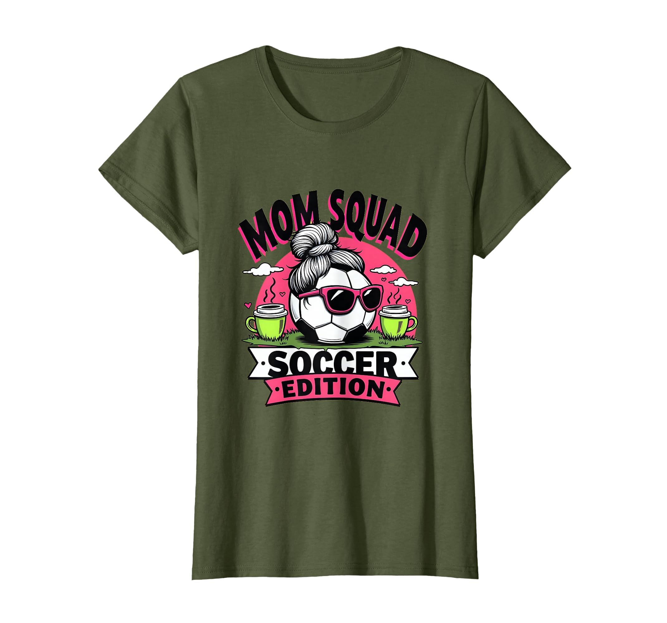 Mom Squad Soccer Team Spirit T-Shirt - Aesthetic Graphic for Adults - T-Shirt, Sweatshirt, Hoodie