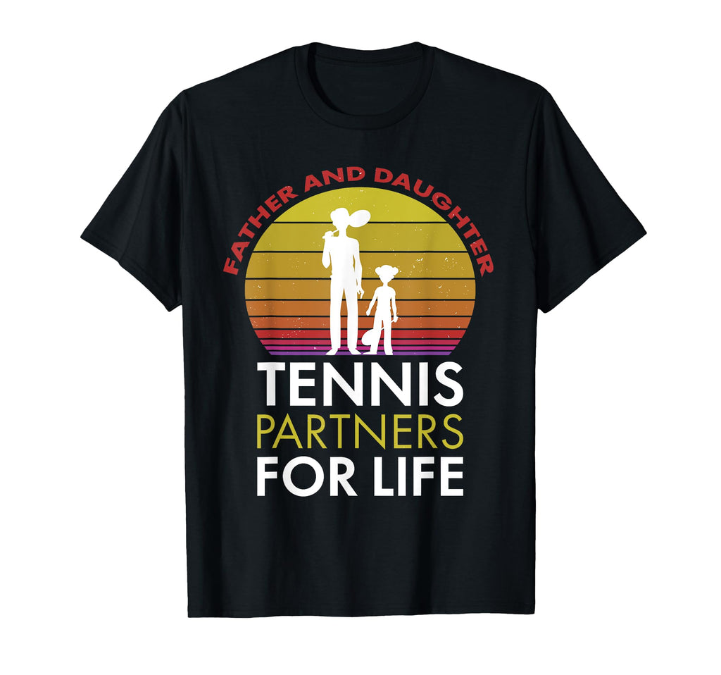 Father And Daughter Tennis Partners T-Shirt - Aesthetic Graphic Men Women - T-Shirt, Sweatshirt, Hoodie