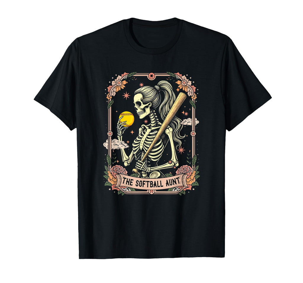 Softball Player Aunt Mothers Day T-Shirt - Fun Novelty Design Men Women - T-Shirt, Sweatshirt, Hoodie