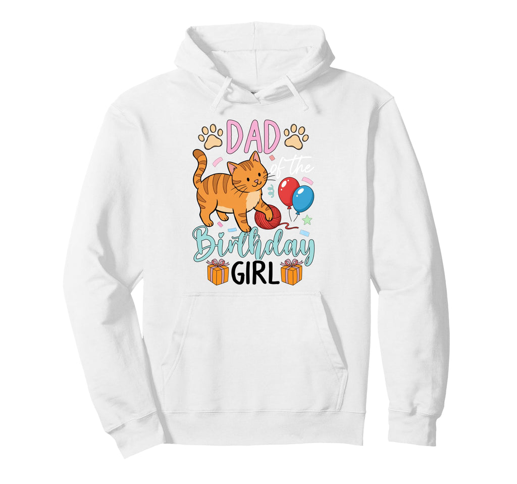 Dad Birthday Cat Party Celebration Hoodie - Graphic Print for Adults - T-Shirt, Sweatshirt, Hoodie