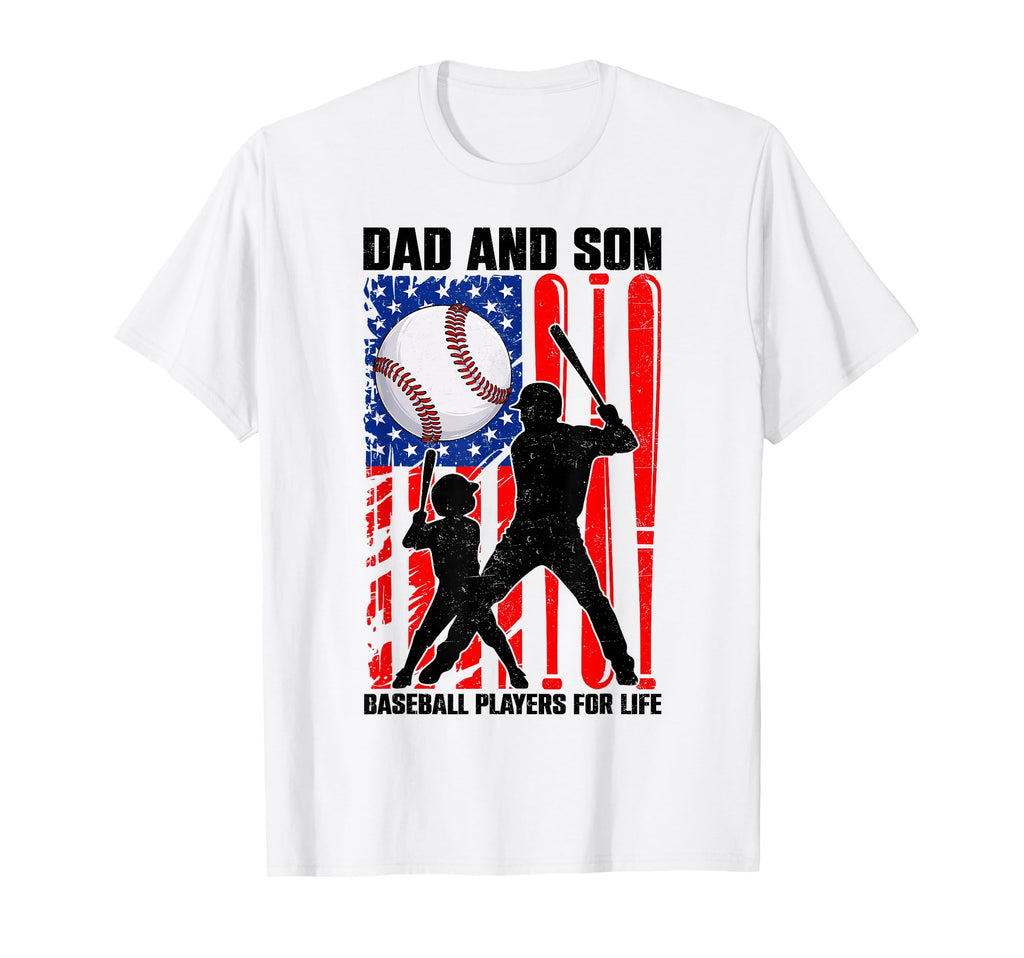 Dad Son Baseball Players Life T-Shirt - Fun Novelty Design Men Women - T-Shirt, Sweatshirt, Hoodie