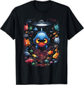 Pixel Art Submarine and Futuristic Fish - Adult & Kids T-Shirts, Sweatshirts & Hoodies apparel design preview 1