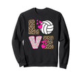 Love Volleyball Leopard Volleyball Sweatshirt - Trendy Graphic Unisex - T-Shirt, Sweatshirt, Hoodie