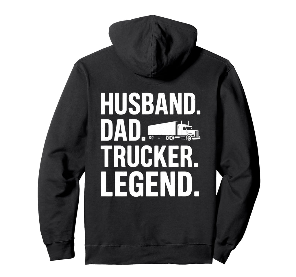 Funny Trucker Art Truck Driver Husband Hoodie - Unique Graphic Men Women - T-Shirt, Sweatshirt, Hoodie