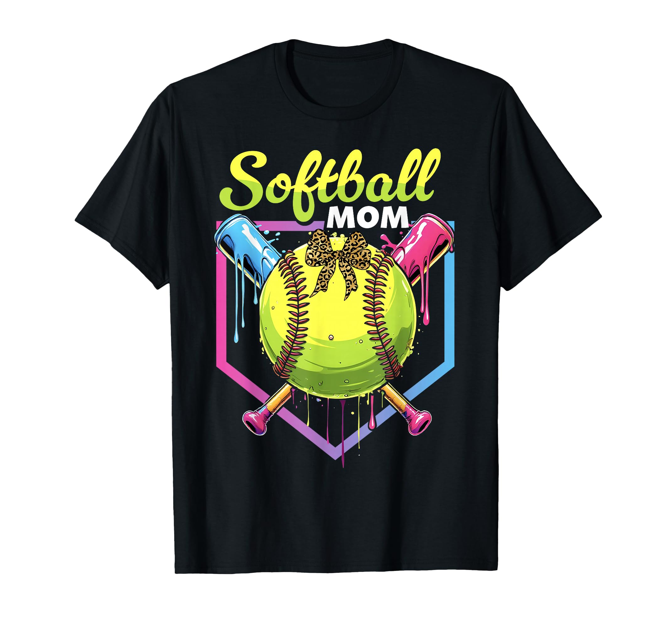 Softball Drip Mom Ice Cream Softball T-Shirt - Minimalist Print Unisex - T-Shirt, Sweatshirt, Hoodie