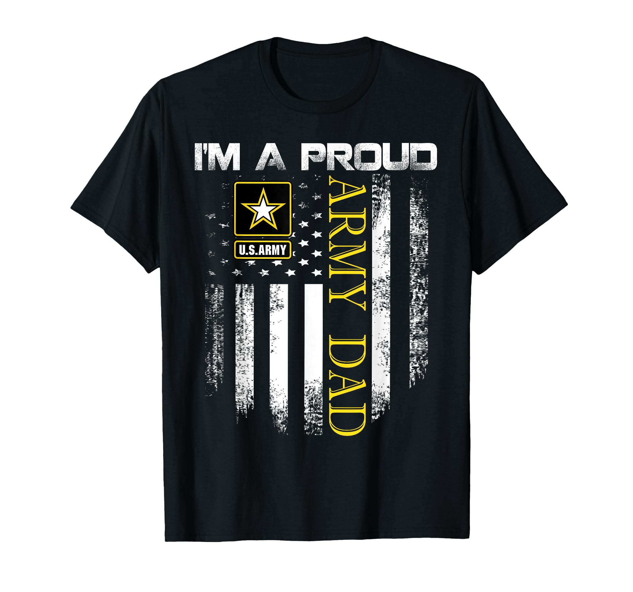 Im Proud Army Dad American Flag Gift T-Shirt - Minimalist Print Men Women - T-Shirt, Sweatshirt, Hoodie