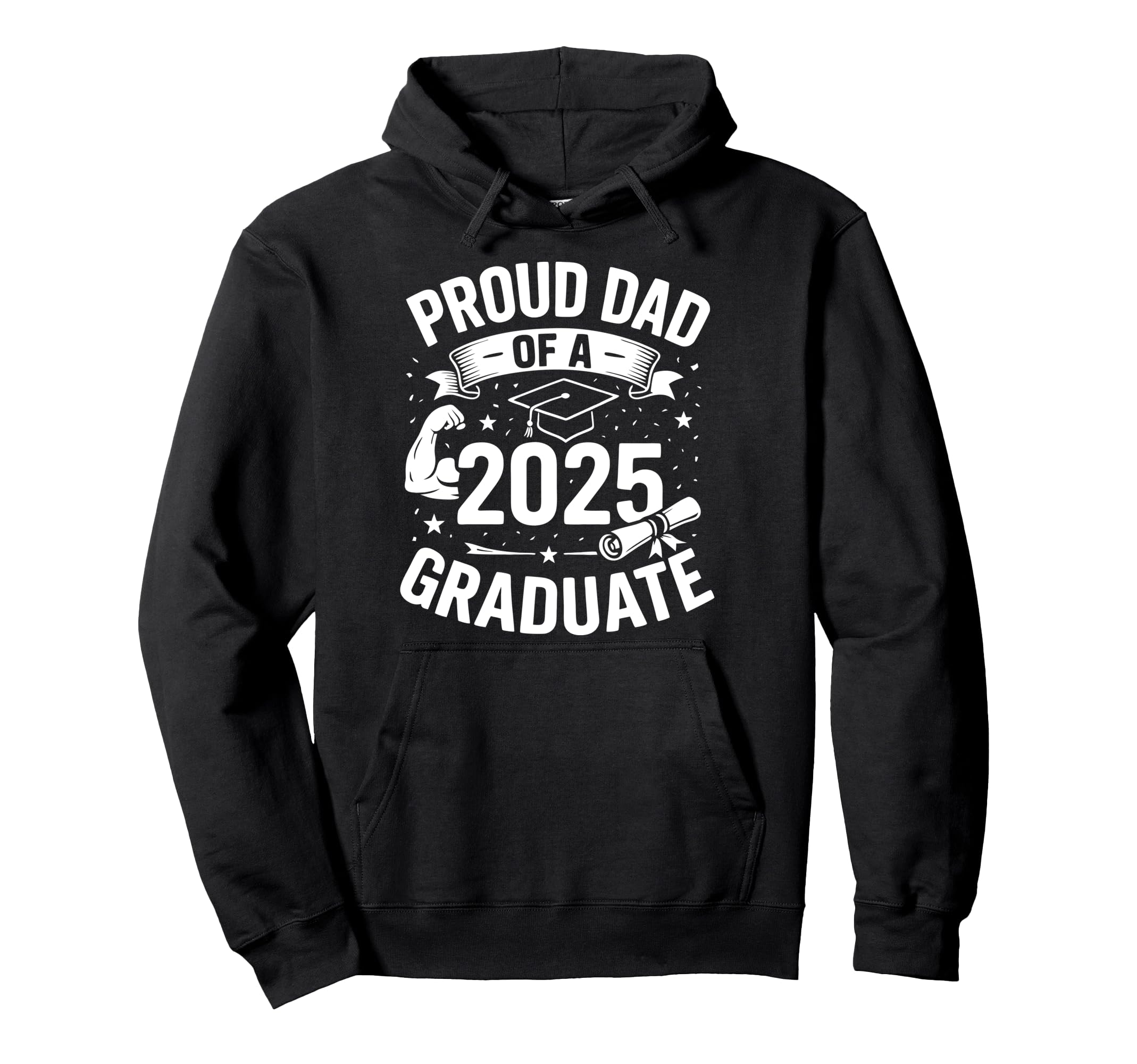 Proud Dad 2025 Graduate Senior Masculine Hoodie - Custom Art Print Unisex - T-Shirt, Sweatshirt, Hoodie