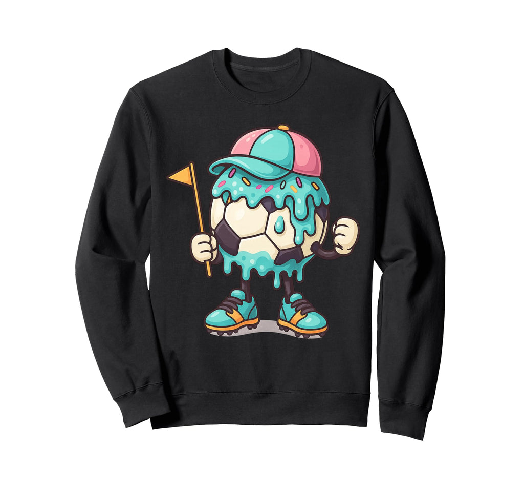 Soccer Drip Ice Cream Dripping Sweatshirt - Custom Art Print Men Women - T-Shirt, Sweatshirt, Hoodie