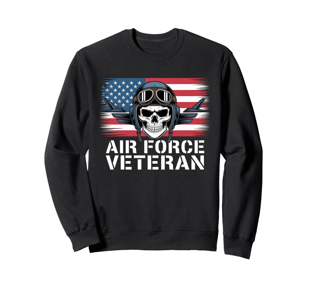 Air Force Veteran Us American Flag Sweatshirt - Minimalist Print Unisex - T-Shirt, Sweatshirt, Hoodie