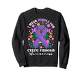 I Wear Purple Cystic Fibrosis Sweatshirt - Aesthetic Graphic Unisex - T-Shirt, Sweatshirt, Hoodie