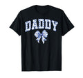 Daddy Coquette Toile Blue Bow T-Shirt - Casual Everyday Wear for Adults - T-Shirt, Sweatshirt, Hoodie