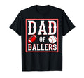 Dad Ballers Football Baseball Sport Fathers T-Shirt - Graphic Print Unisex - T-Shirt, Sweatshirt, Hoodie