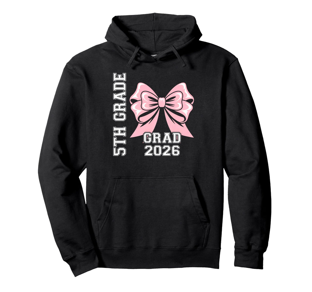 5Th Grade Grad 2026 Bow Graduate Hoodie - Unique Graphic for Adults - T-Shirt, Sweatshirt, Hoodie