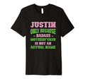 Badass Justin Name Unique Nickname T-Shirt - Minimalist Print Unisex - T-Shirt, Sweatshirt, Hoodie